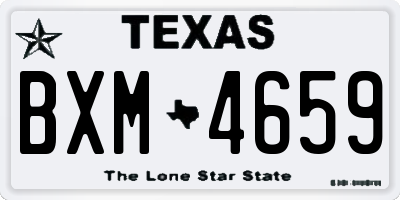 TX license plate BXM4659