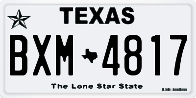 TX license plate BXM4817