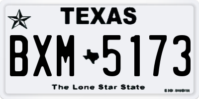 TX license plate BXM5173