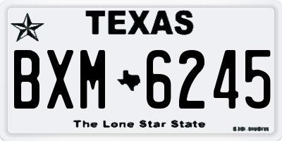 TX license plate BXM6245