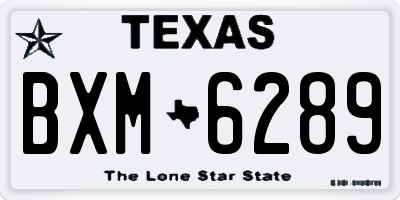 TX license plate BXM6289