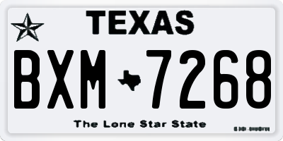 TX license plate BXM7268