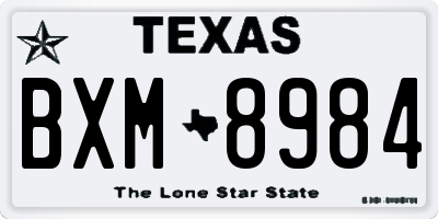 TX license plate BXM8984