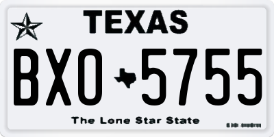 TX license plate BXO5755