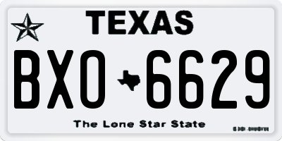 TX license plate BXO6629