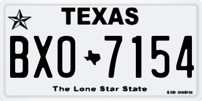 TX license plate BXO7154