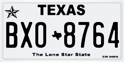 TX license plate BXO8764