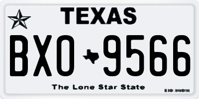 TX license plate BXO9566