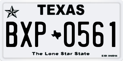 TX license plate BXP0561