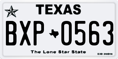 TX license plate BXP0563