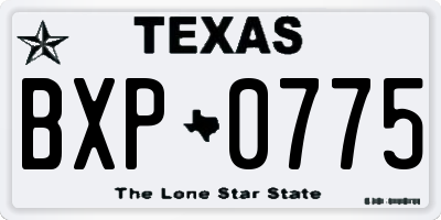 TX license plate BXP0775