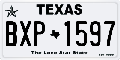 TX license plate BXP1597
