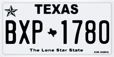 TX license plate BXP1780