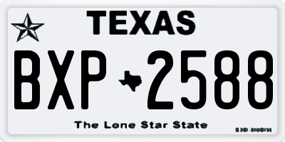 TX license plate BXP2588