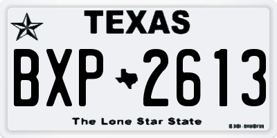 TX license plate BXP2613