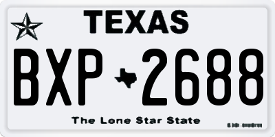 TX license plate BXP2688