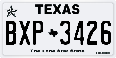 TX license plate BXP3426