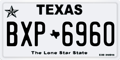 TX license plate BXP6960