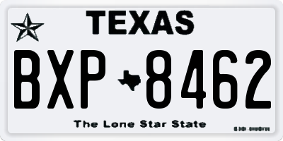 TX license plate BXP8462