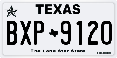 TX license plate BXP9120
