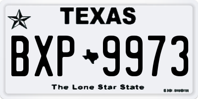 TX license plate BXP9973