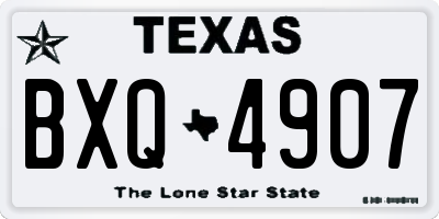 TX license plate BXQ4907