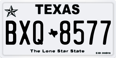 TX license plate BXQ8577