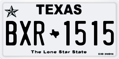 TX license plate BXR1515