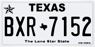 TX license plate BXR7152