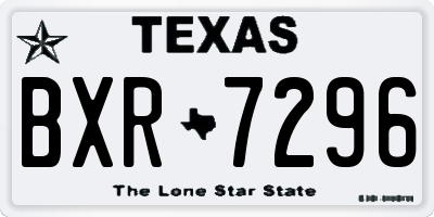 TX license plate BXR7296