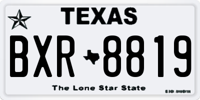 TX license plate BXR8819