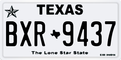 TX license plate BXR9437