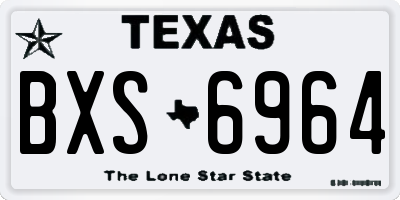 TX license plate BXS6964