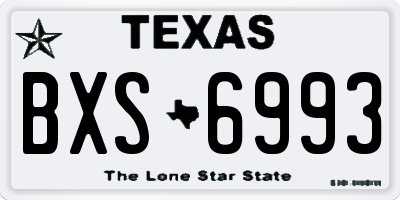 TX license plate BXS6993