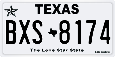 TX license plate BXS8174