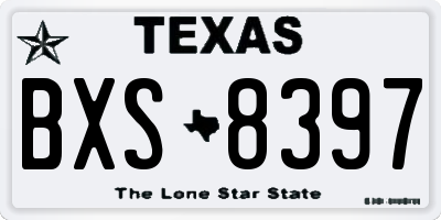 TX license plate BXS8397