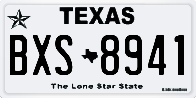 TX license plate BXS8941