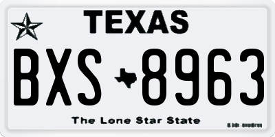TX license plate BXS8963