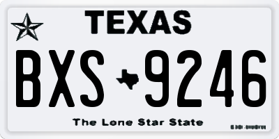 TX license plate BXS9246