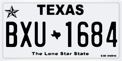 TX license plate BXU1684