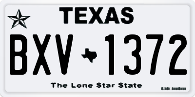 TX license plate BXV1372