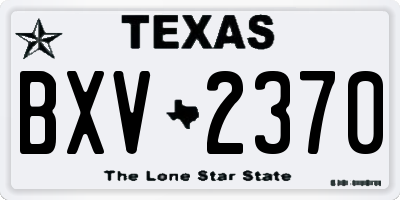 TX license plate BXV2370