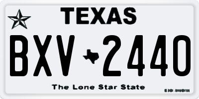 TX license plate BXV2440