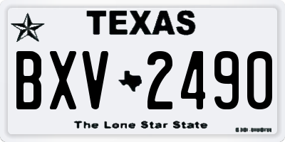 TX license plate BXV2490