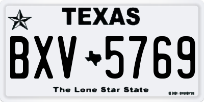 TX license plate BXV5769