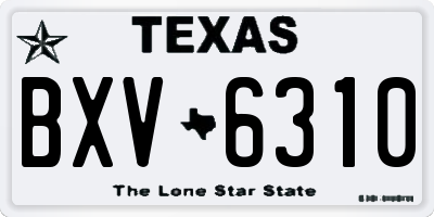 TX license plate BXV6310