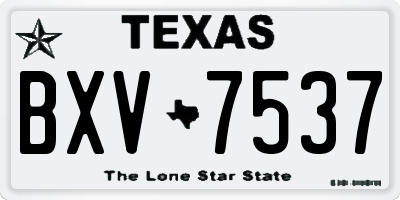 TX license plate BXV7537