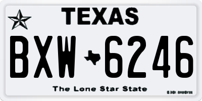 TX license plate BXW6246