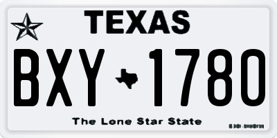 TX license plate BXY1780