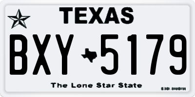 TX license plate BXY5179